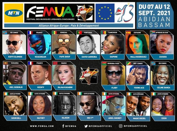 FEMUA 2021 : 20 artistes de renommée participent à cet événement y compris Koffi Olomidé et Céline Banza