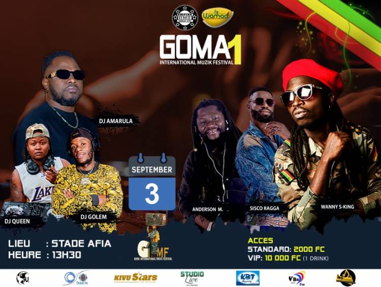 Goma International Music Festival: Voici les artistes qui vont agrémenter le 1er Jour de l'événement