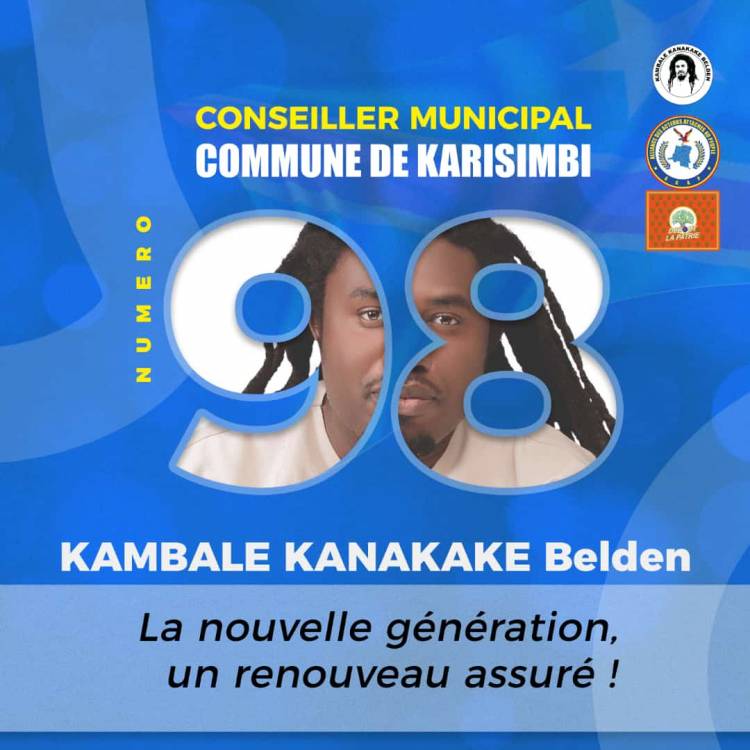 Belden Kanakake, Candidat conseiller municipal commune de Karisimbi, ville de Goma 