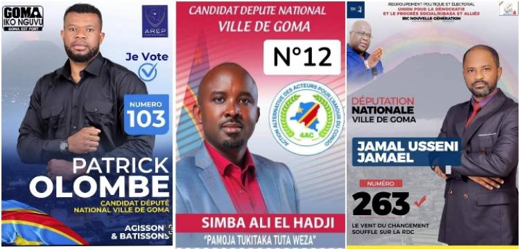 Ces trois candidats potentiels à la députation nationale ville de Goma qui bouleversent les données