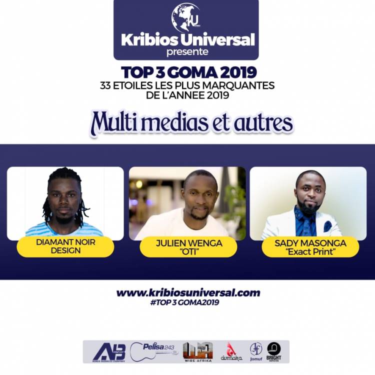 33 Étoiles les plus marquantes de l'année 2019 à Goma: Multimédias et Autres Services