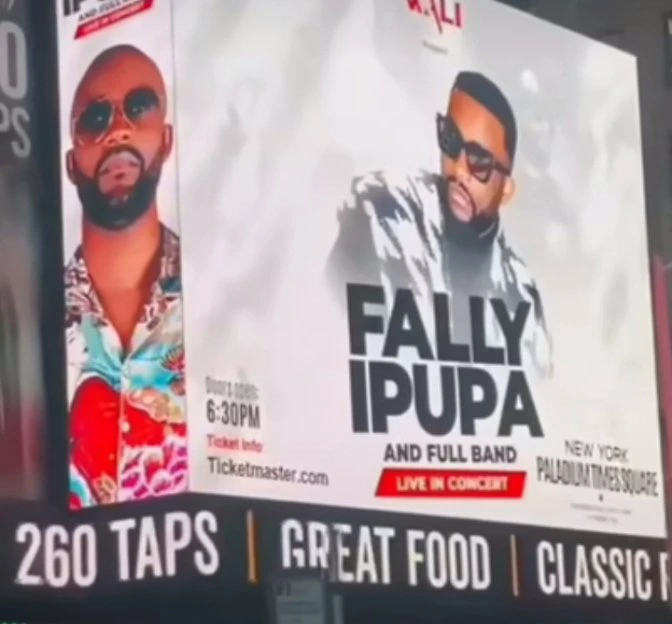 Voici combien coûte l'affiche de Fally Ipupa au Time square de New York
