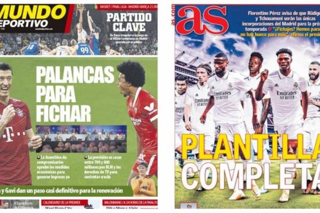 Les Unes des journaux sportifs Espagnols du 17 juin 2022