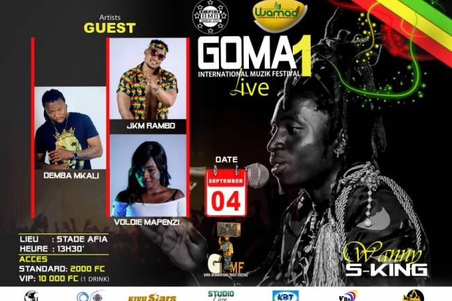 Goma International Music Festival: Voici les artistes qui vont agrémenter le 2ème Jour de l'événement