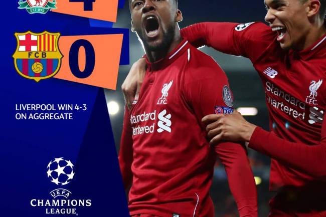 Champions League : Incroyable mais vrai, Liverpool en finale !