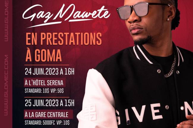 Gaz Mawete en double concert pour la paix à Goma 