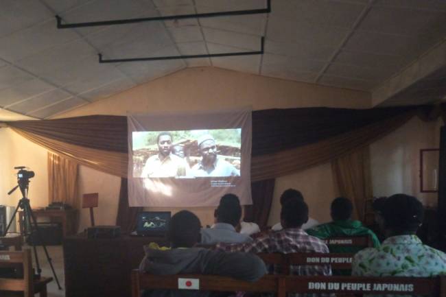 Projection du film "Le garçon qui dompta le vent" au Foyer culturel de Goma 