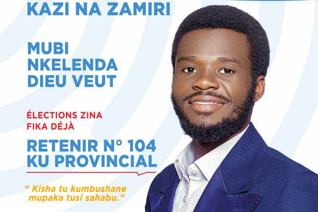 Kazi Na Zamiri: Dieuveut Mubi Nkelenda présente son projet de société à la population de Goma