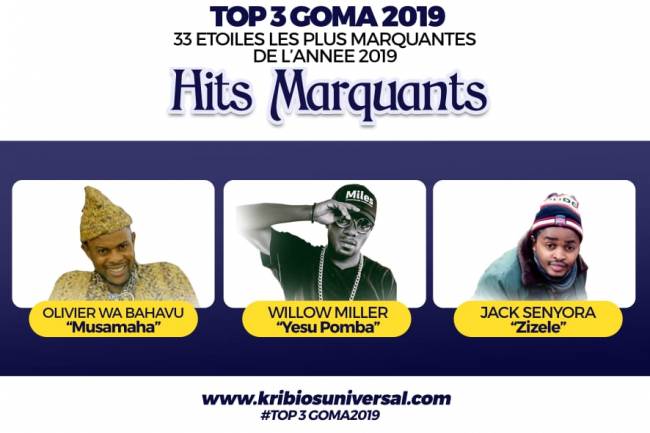33 Étoiles les plus marquantes de l'année 2019 à Goma : Hits
