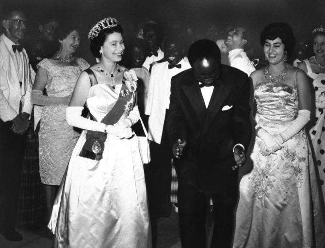 Elizabeth II et Kwame Nkrumah